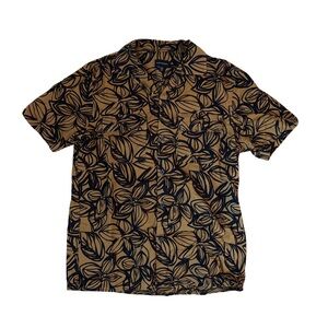 Club Monaco Abstract Leaf Print Shirt